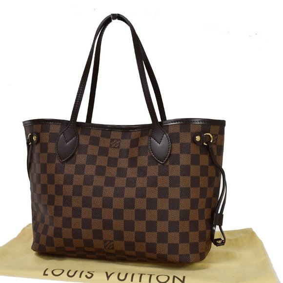 LOUIS VUITTON Neverfull PM Shoulder Tote Bag Damier Leather BN - Picture 1 of 6